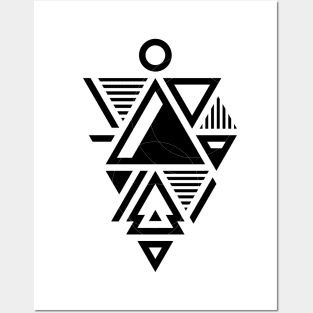 Triangular (Black) Posters and Art